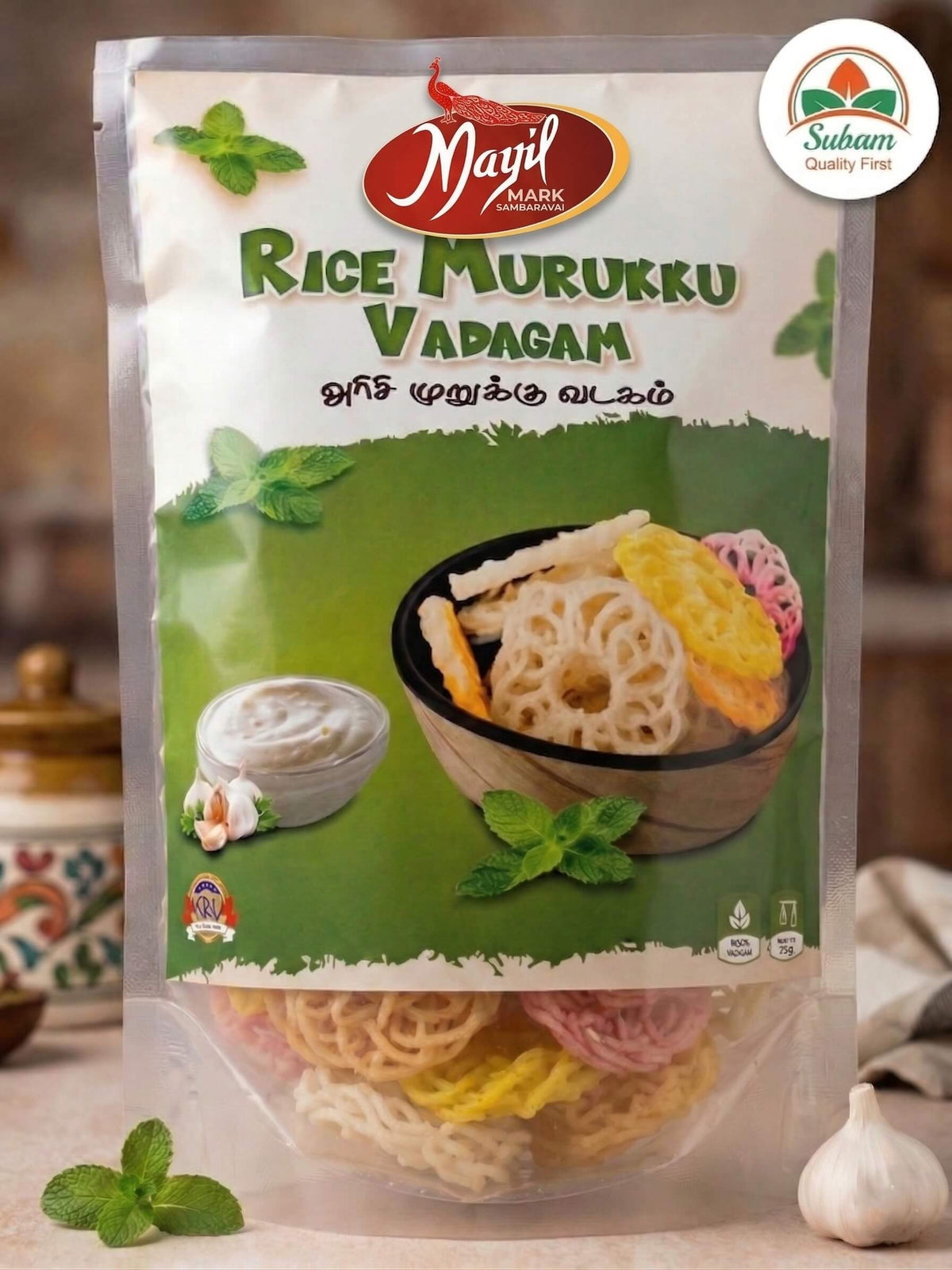 Rice Murukku Vadagam